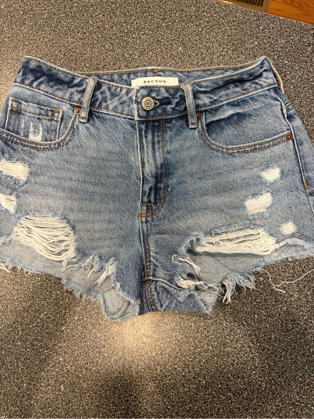 PacSun 23 Distressed Denim Cutoff Shorts Hi Rise Festival